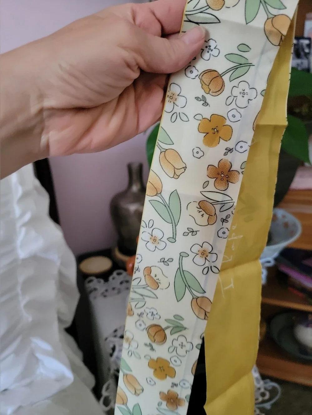 Mustard and Cream Scarf